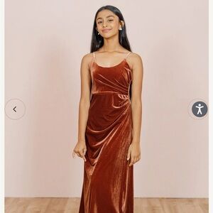 Junior Bridesmaid Rory Revelry Velvet Dress